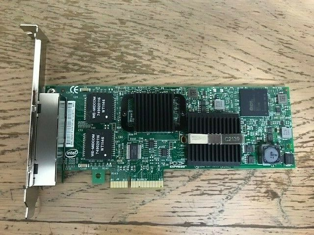 DELL INTEL PRO/1000 QUAD PORT P/N 0HM9JY PCI-E NETWORK CARD NIC Full Height